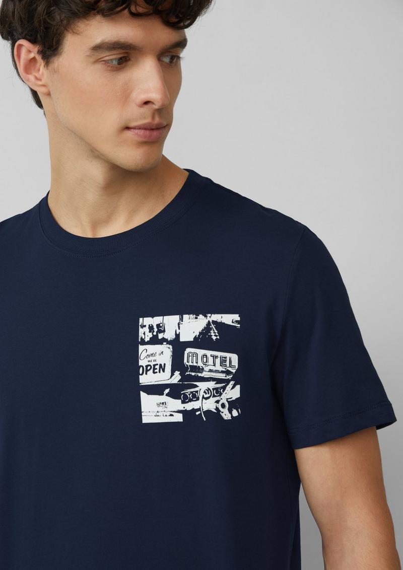 s.Oliver T-Shirt mit Artwork - tiefblau