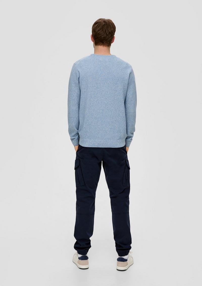 s.Oliver Feinstrickpullover mit Crew Neck - hellblau