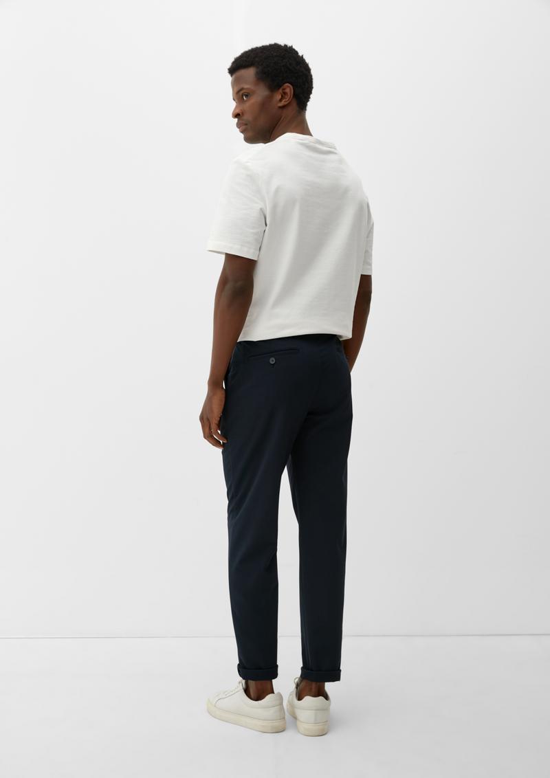 s.Oliver Slim: Joggsuit-Hose aus Stretch-Jersey - navy