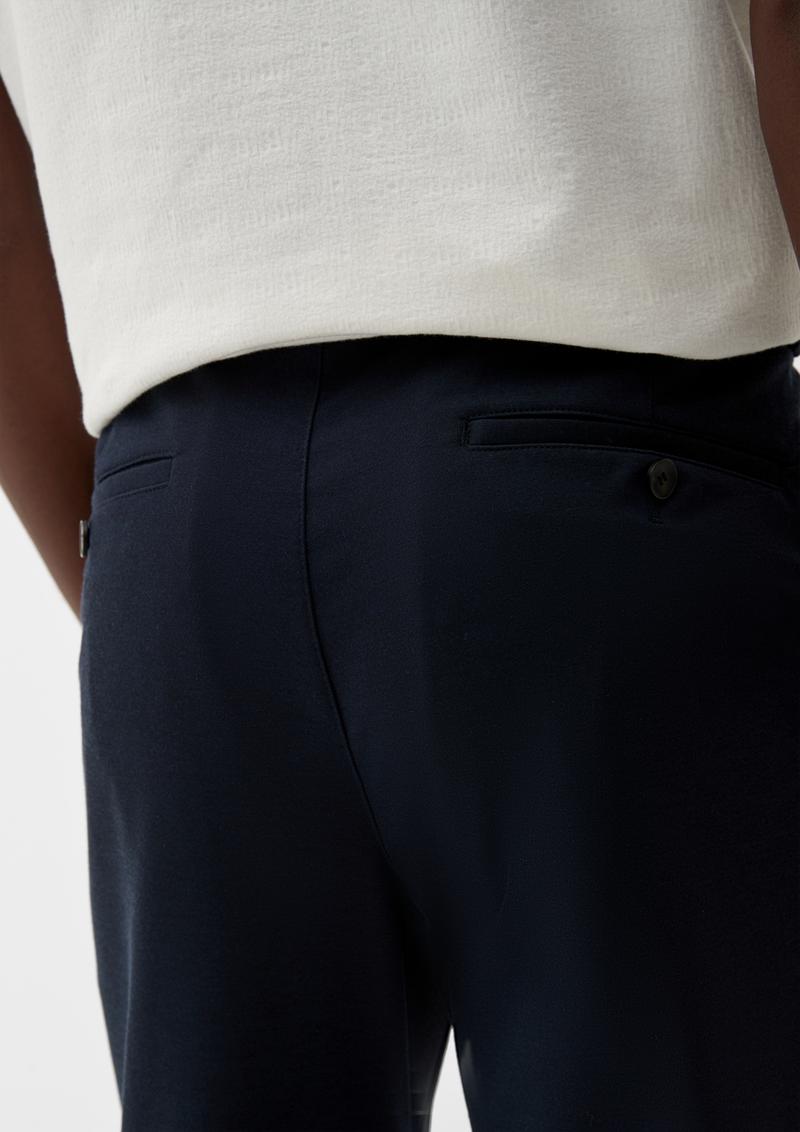 s.Oliver Slim: Joggsuit-Hose aus Stretch-Jersey - navy