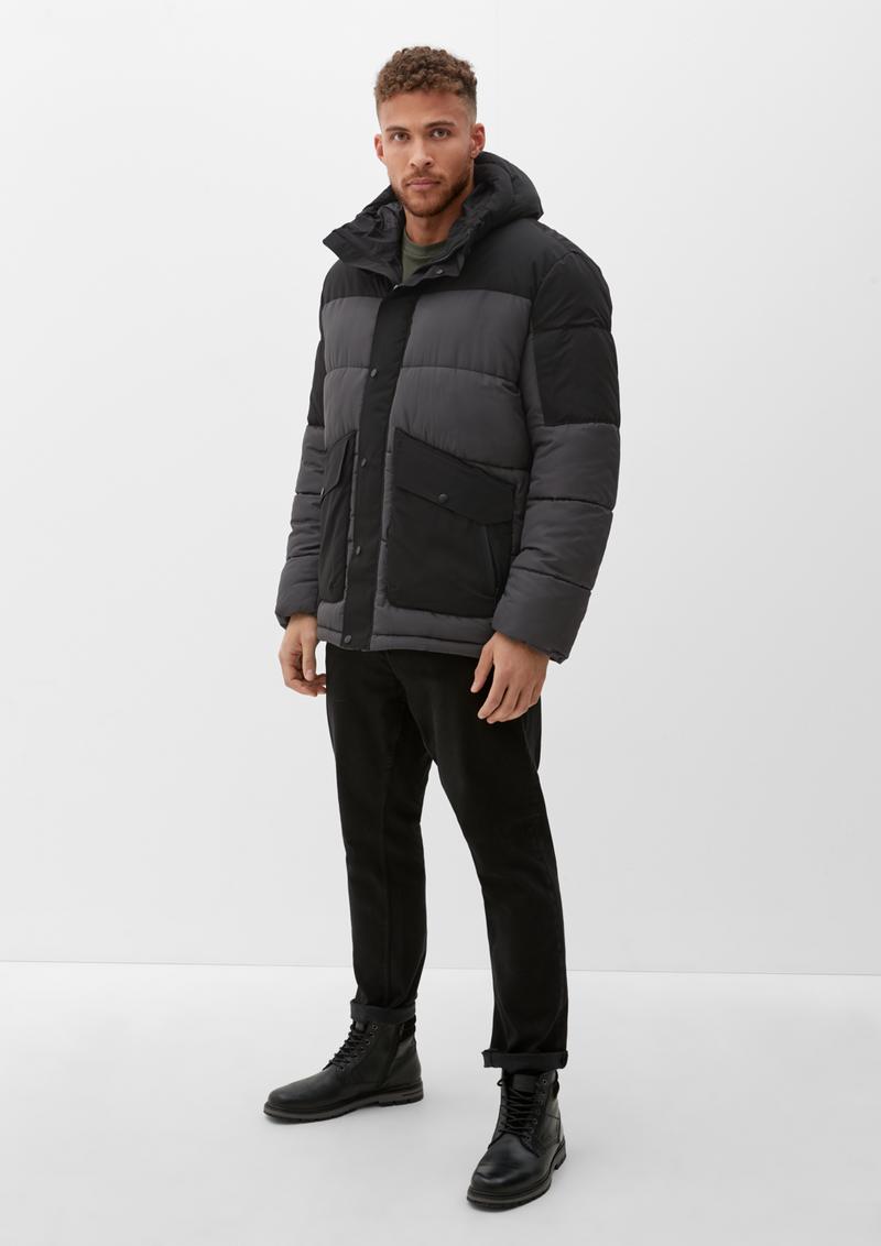 s.Oliver Steppjacke mit Kapuze - anthrazit