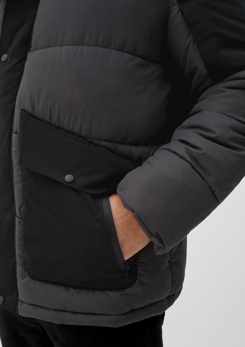 s.Oliver Steppjacke mit Kapuze - anthrazit