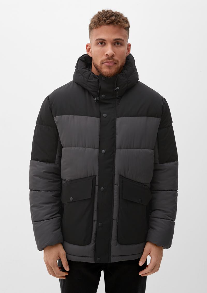 s.Oliver Steppjacke mit Kapuze - anthrazit