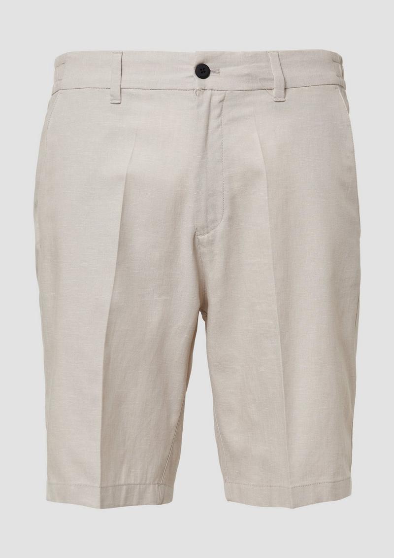 s.Oliver Lockere Bermuda aus Leinenmix - helles beige