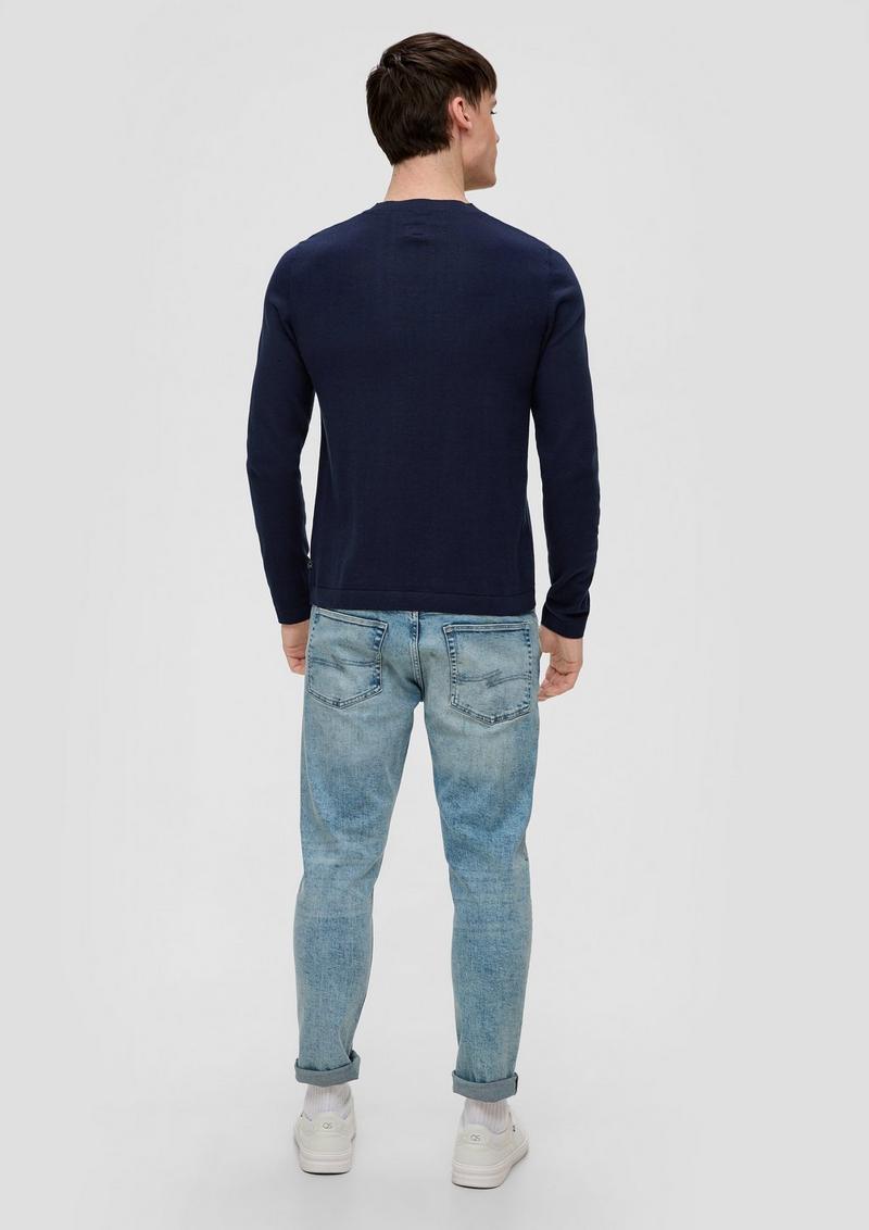 s.Oliver Basic Strickpullover - tiefblau