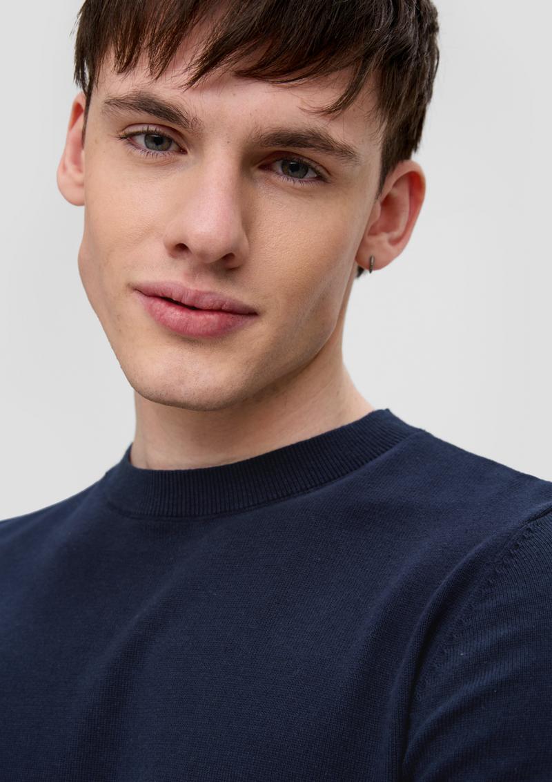 s.Oliver Basic Strickpullover - tiefblau