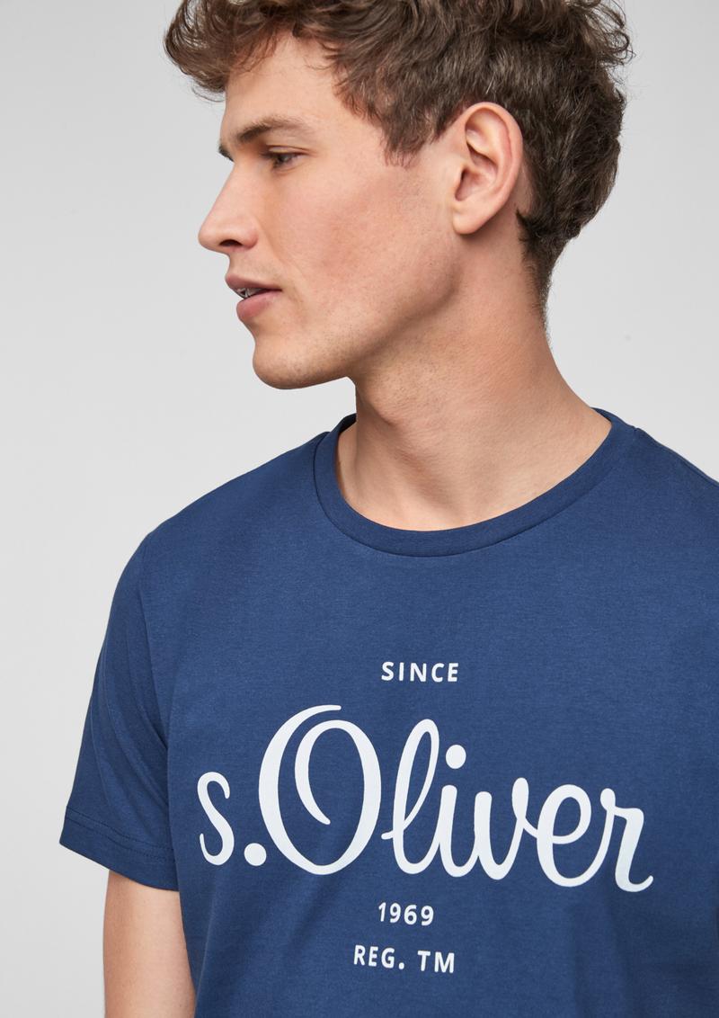 s.Oliver Labelshirt aus Jersey - royalblau