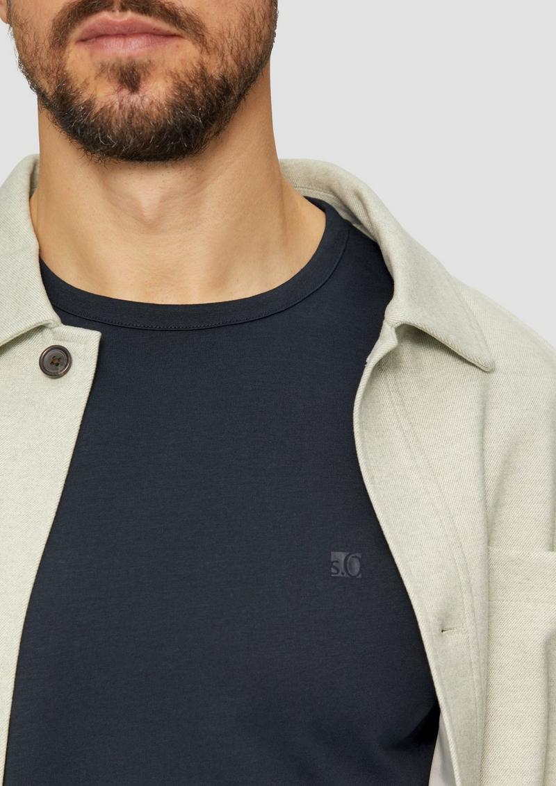 s.Oliver Longsleeve aus Jersey mit Logo-Detail - navy