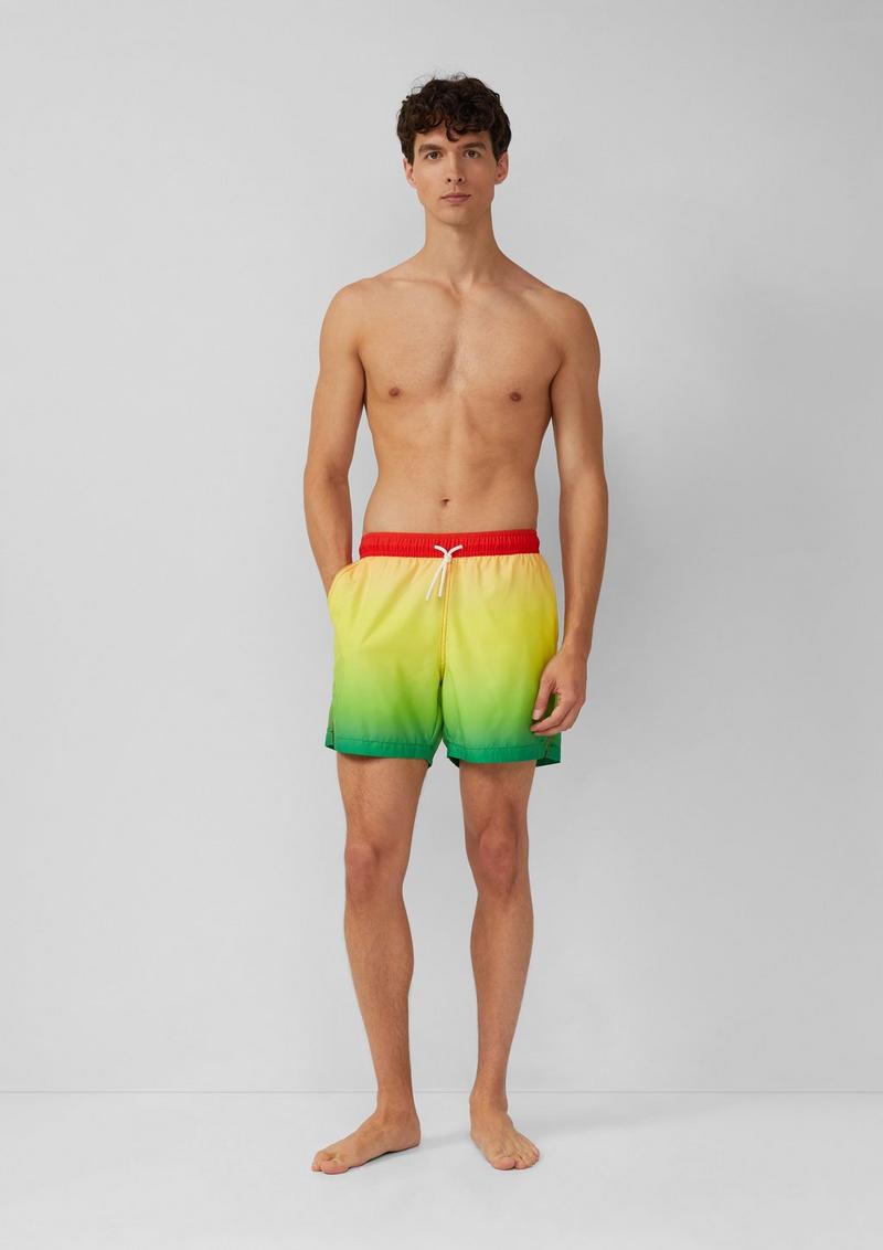 s.Oliver Badehose mit Pride-Motiv - gelb