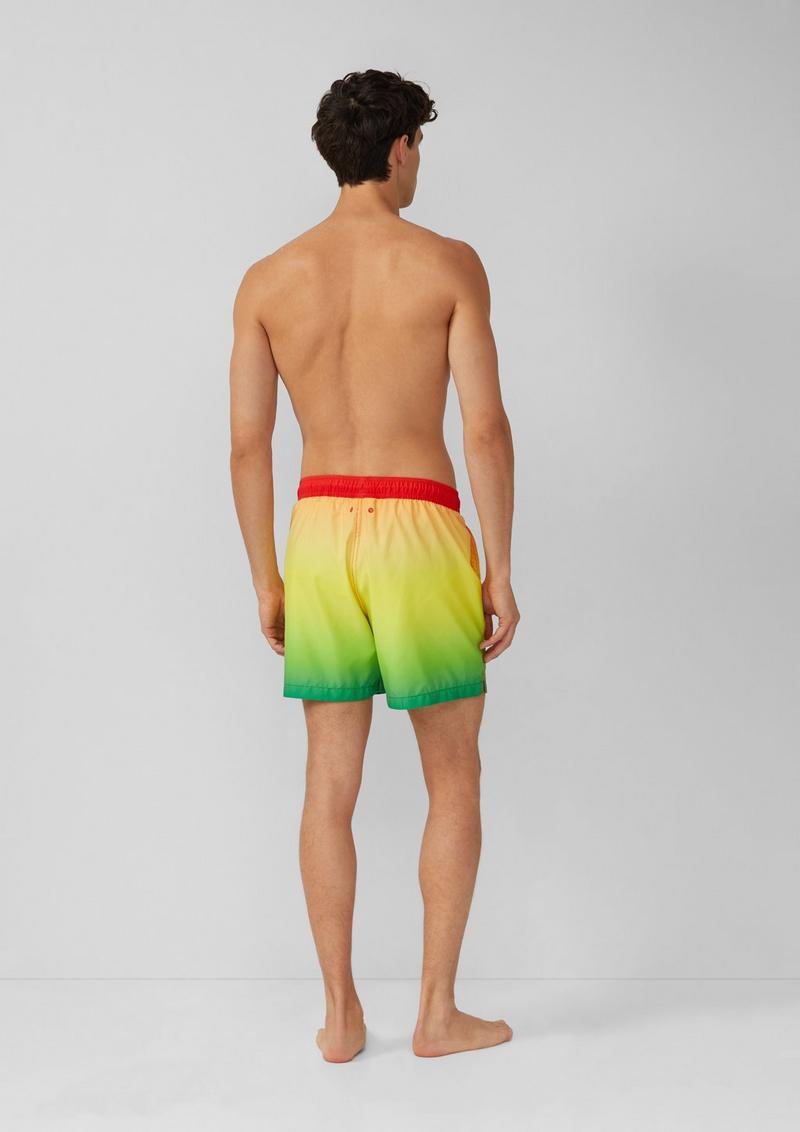 s.Oliver Badehose mit Pride-Motiv - gelb