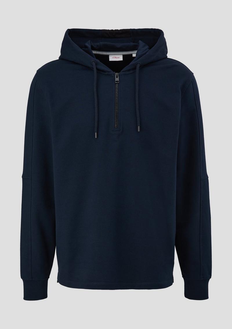 s.Oliver Hoodie aus Baumwollstretch - navy