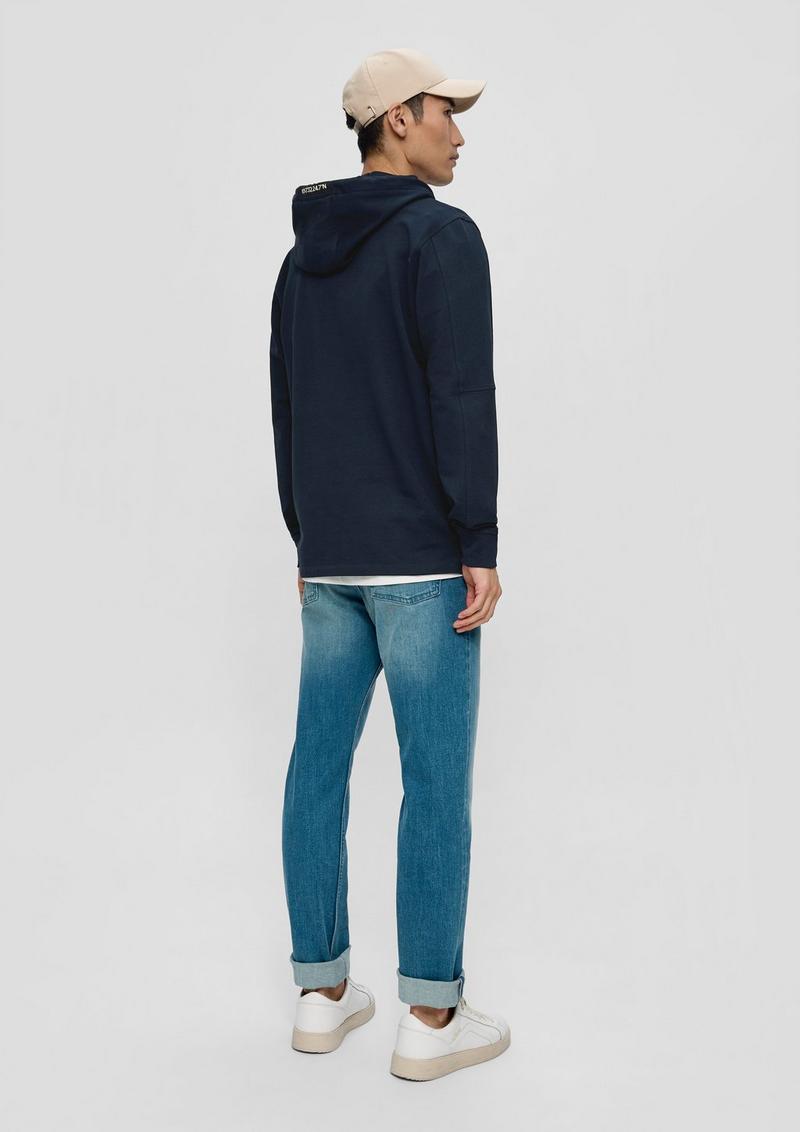 s.Oliver Hoodie aus Baumwollstretch - navy