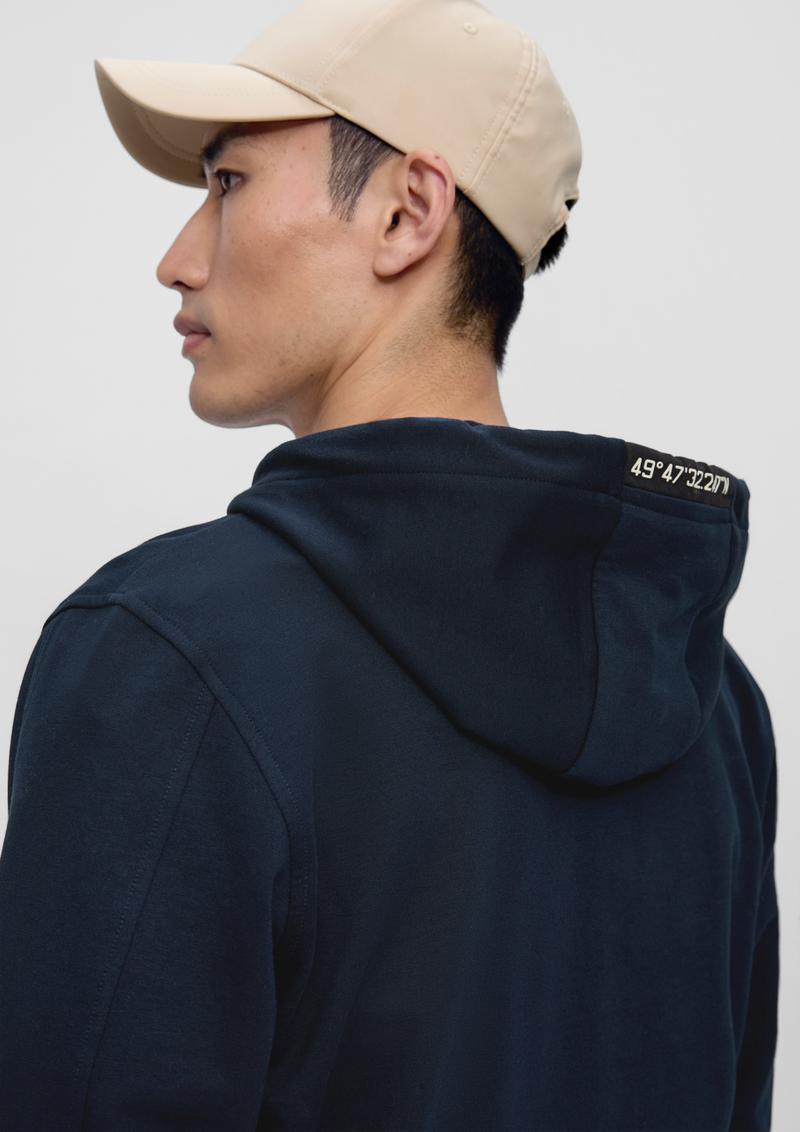s.Oliver Hoodie aus Baumwollstretch - navy