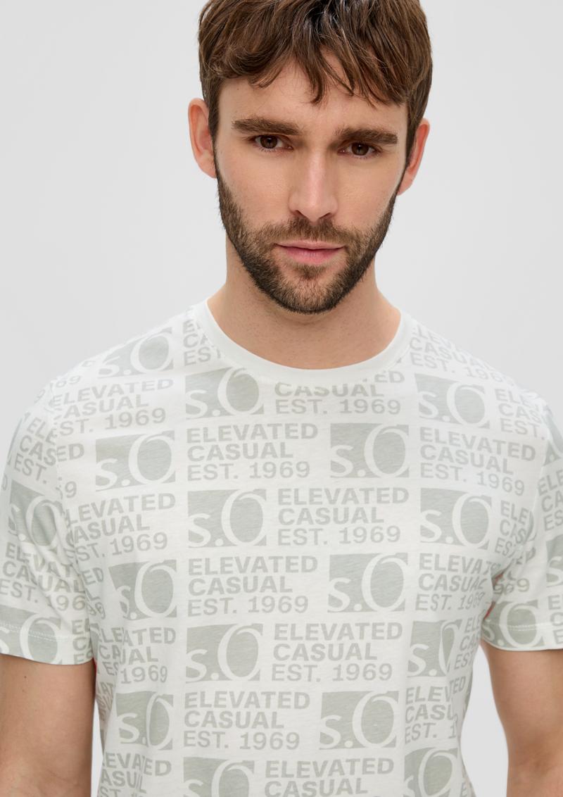 s.Oliver T-Shirt mit Logo-Print - weiß