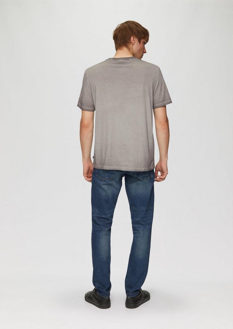 s.Oliver Gewaschenes T-Shirt mit Rundhalsausschnitt - anthrazit