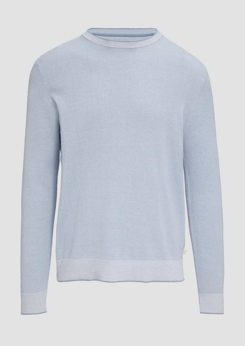 s.Oliver Strickpullover in Melange-Optik - blassblau