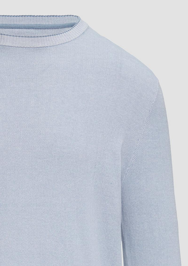 s.Oliver Strickpullover in Melange-Optik - blassblau