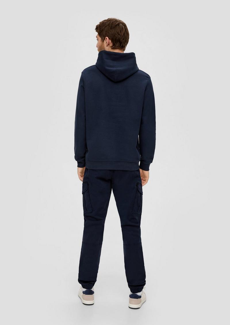 s.Oliver Kapuzenpullover mit Labelprint - navy