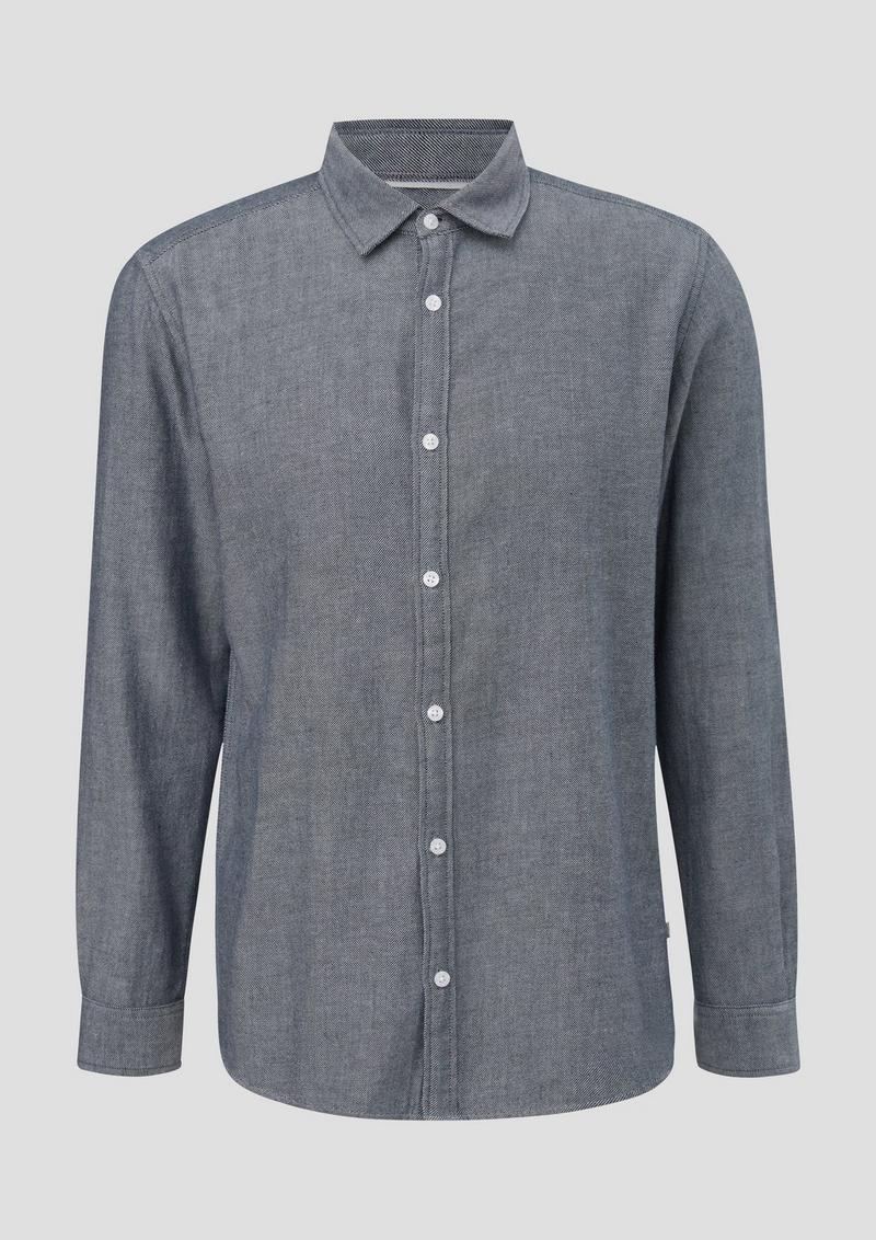 s.Oliver Hemd aus Twill - tiefblau