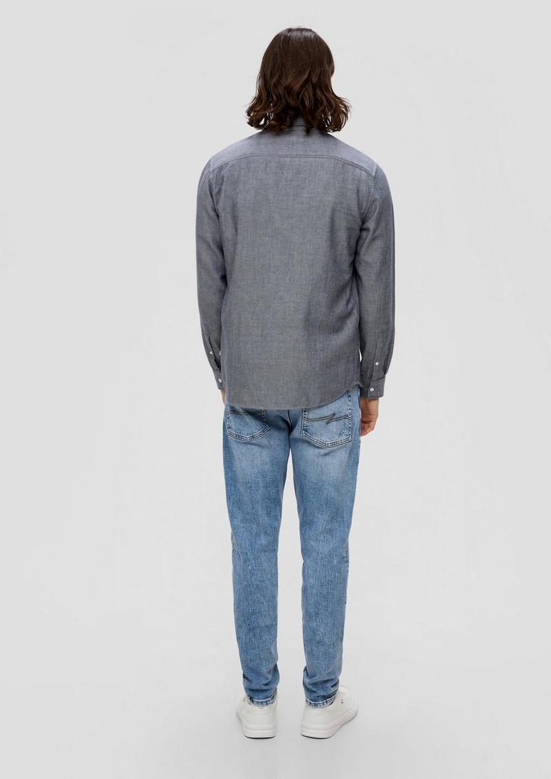 s.Oliver Hemd aus Twill - tiefblau