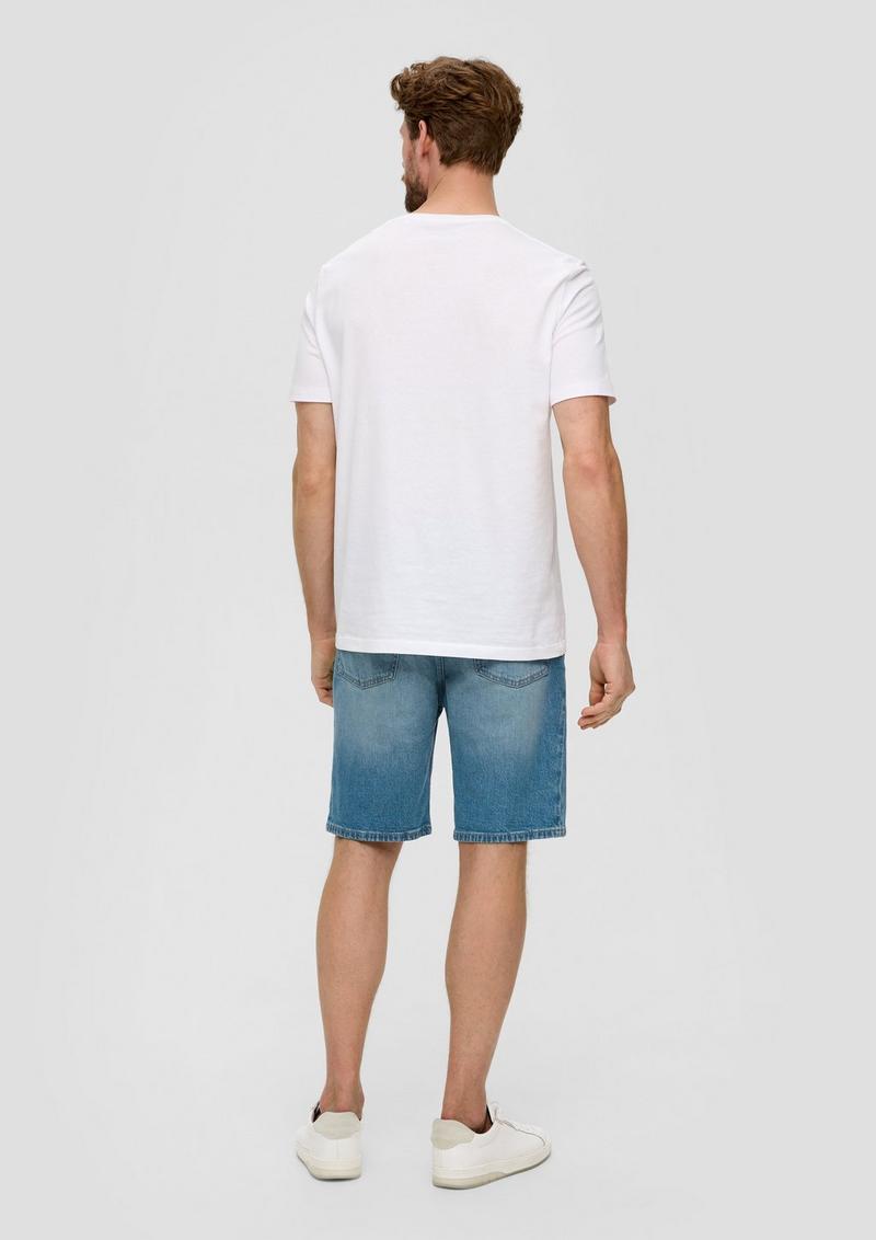 s.Oliver Jeans-Bermuda / Regular Fit / High Rise / Straight Leg - blau