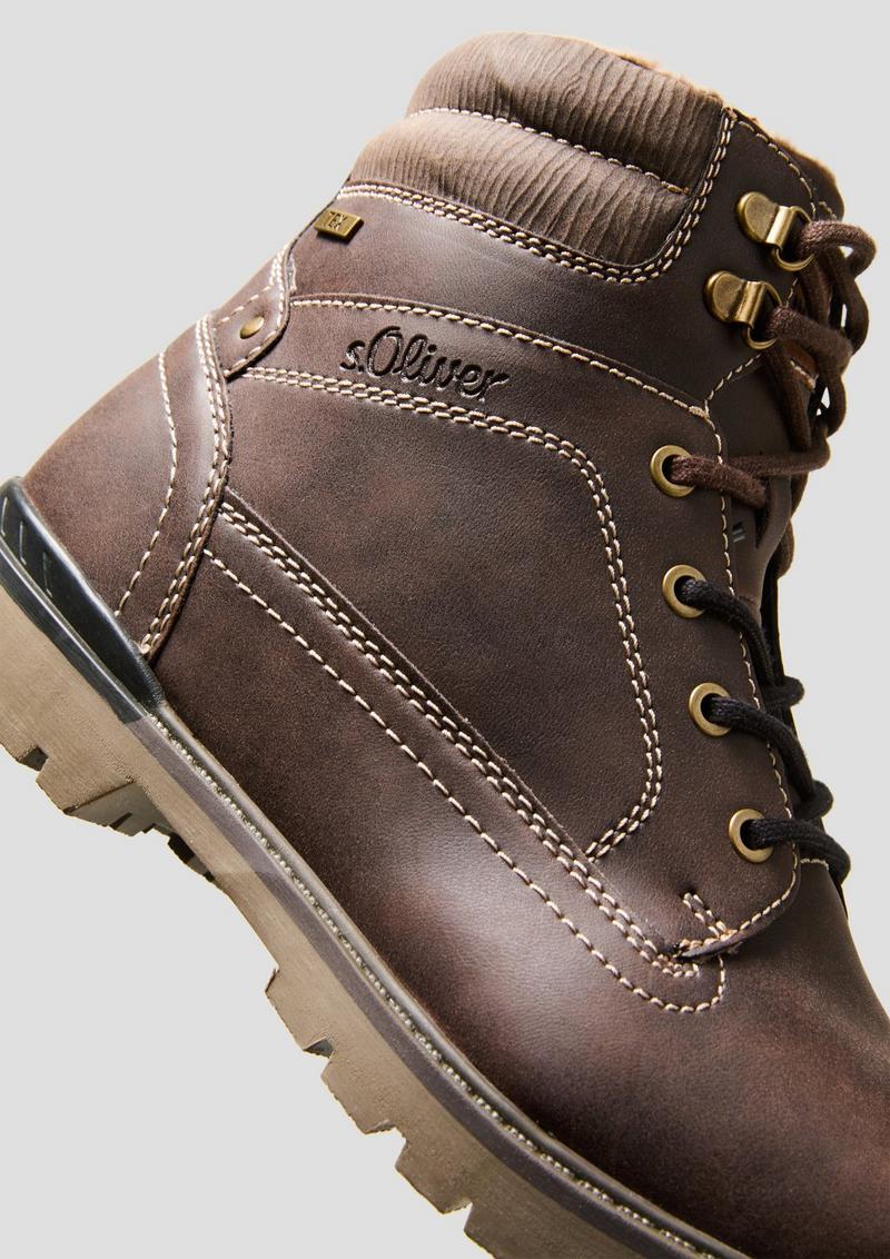 s.Oliver Gefütterte Tex-Boots - dunkelbraun