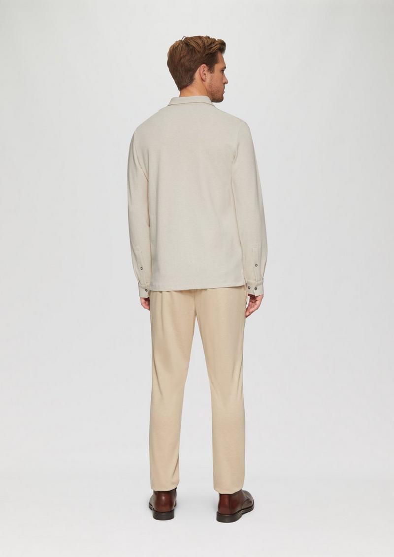s.Oliver Poloshirt im Slim Fit - helles beige