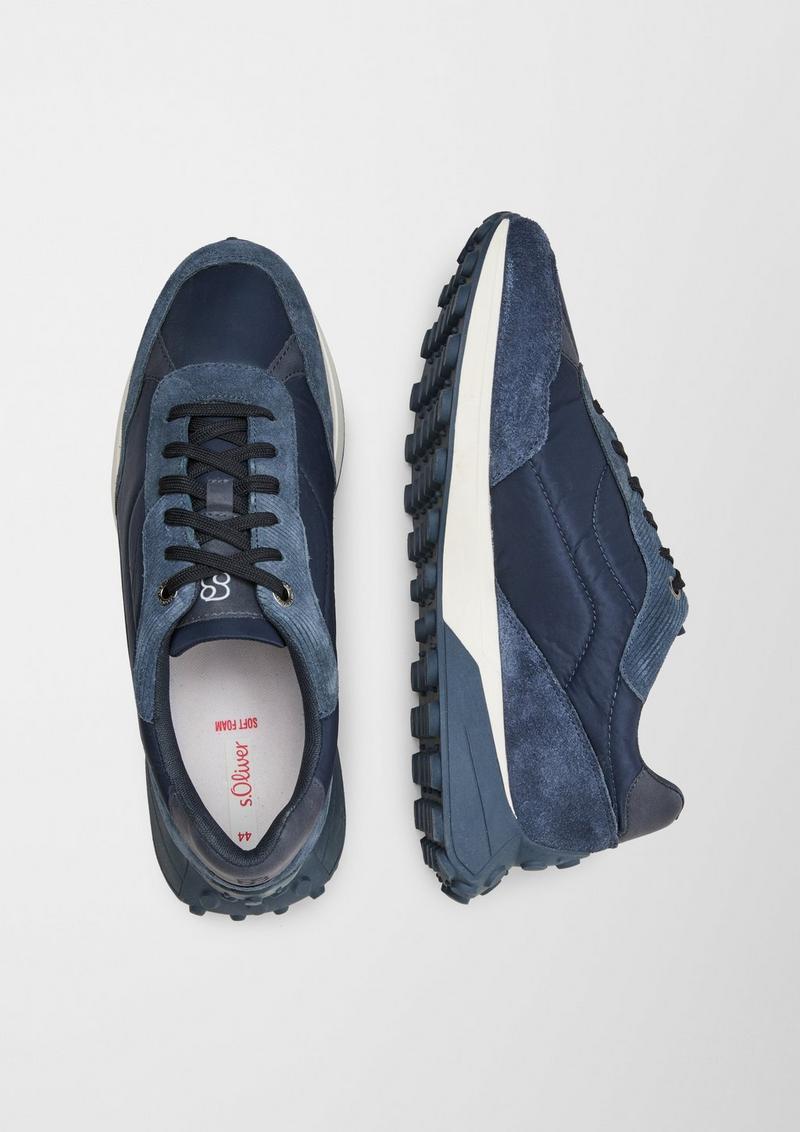 s.Oliver Sneaker im Materialmix - navy