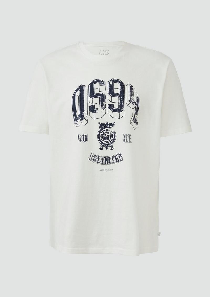 s.Oliver T-Shirt mit Frontprint - ecru