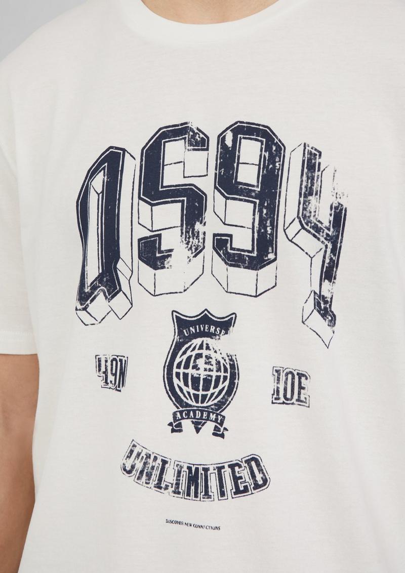 s.Oliver T-Shirt mit Frontprint - ecru