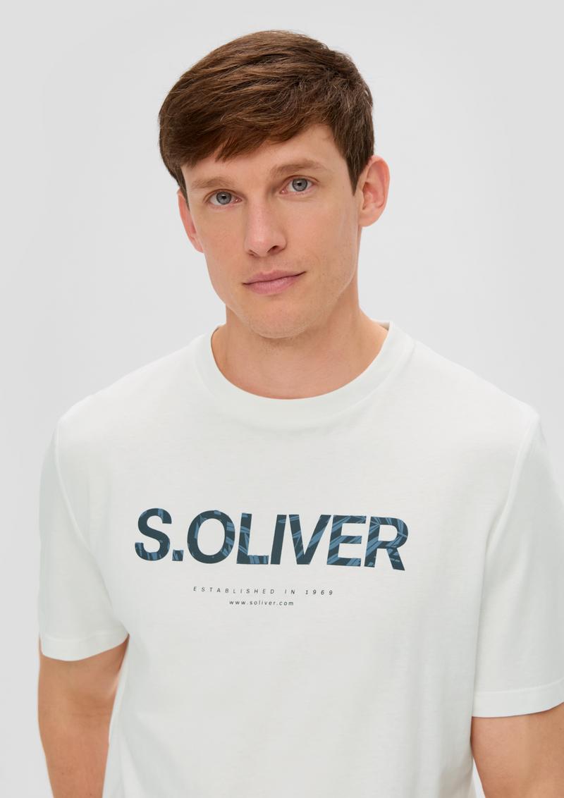 s.Oliver T-Shirt mit Frontprint - weiß