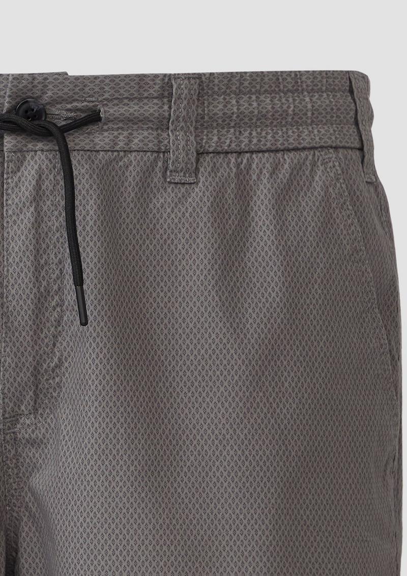s.Oliver Relaxed-Fit-Bermuda mit Minimalmuster und Elastikbund - grau