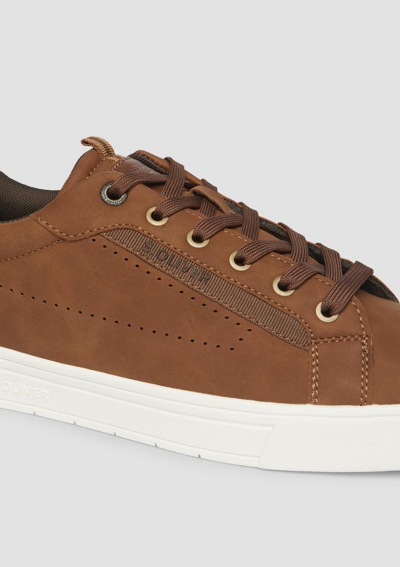 s.Oliver Sneaker in Leder-Optik - braun
