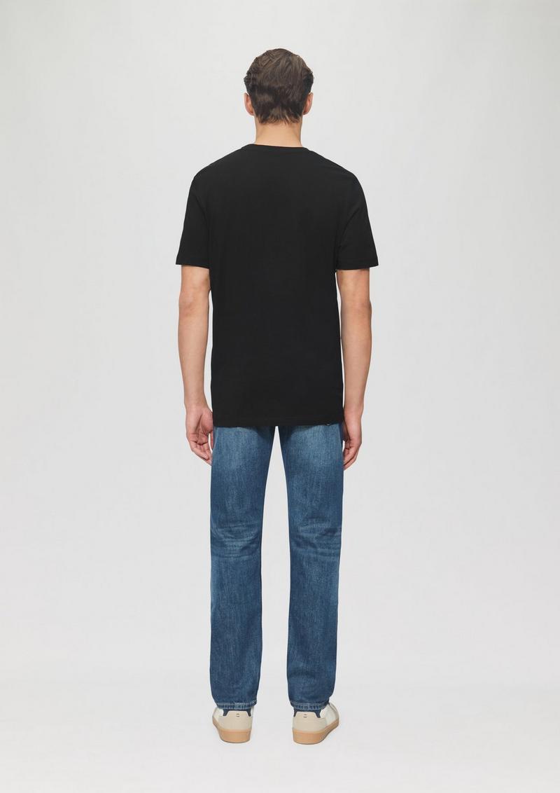 s.Oliver Baumwoll-T-Shirt mit Logo-Print - schwarz
