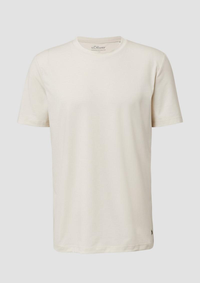 s.Oliver Performance T-Shirt mit Cooling Effekt - creme