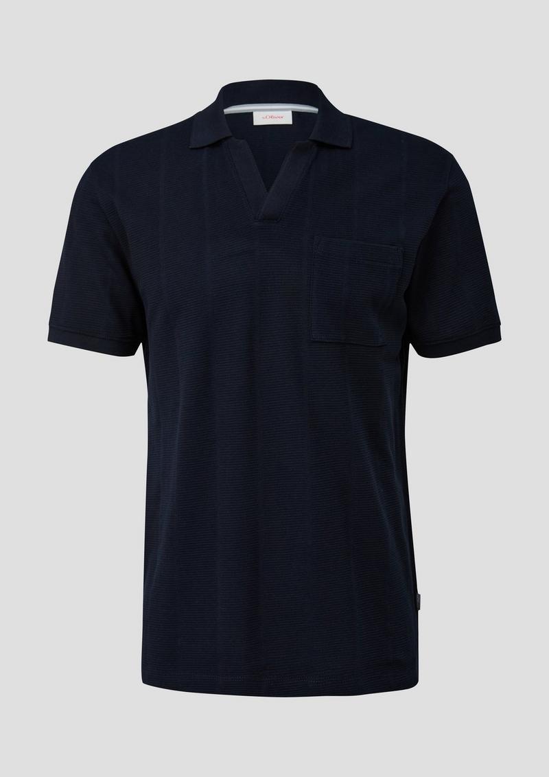 s.Oliver Poloshirt mit Brusttasche - navy