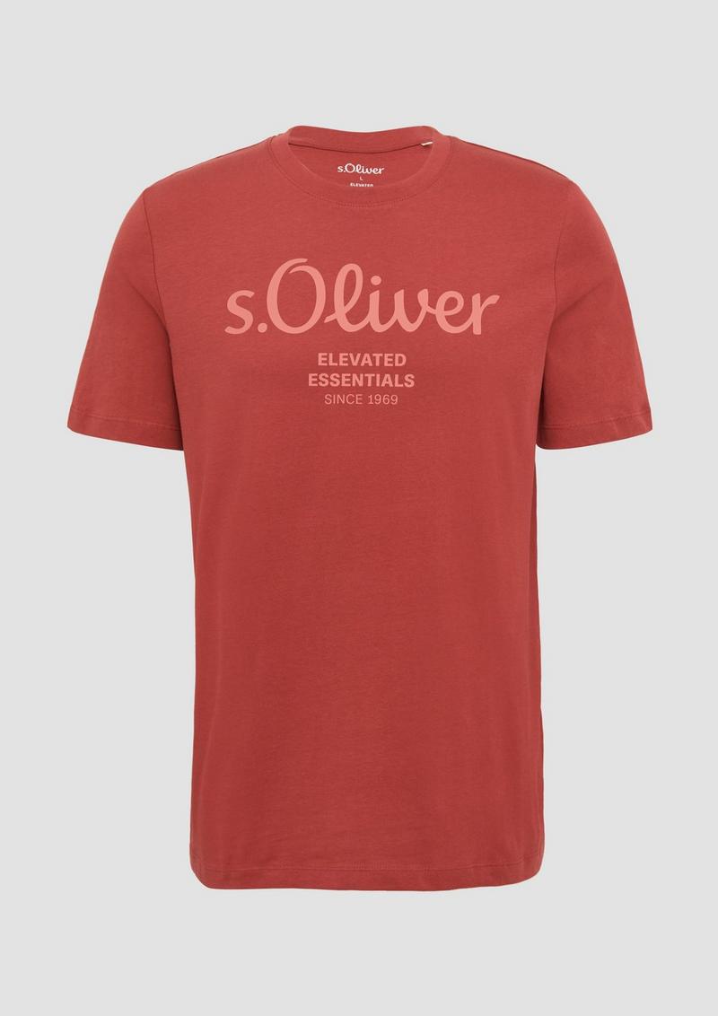 s.Oliver T-Shirt mit Logo-Print - mohnrot