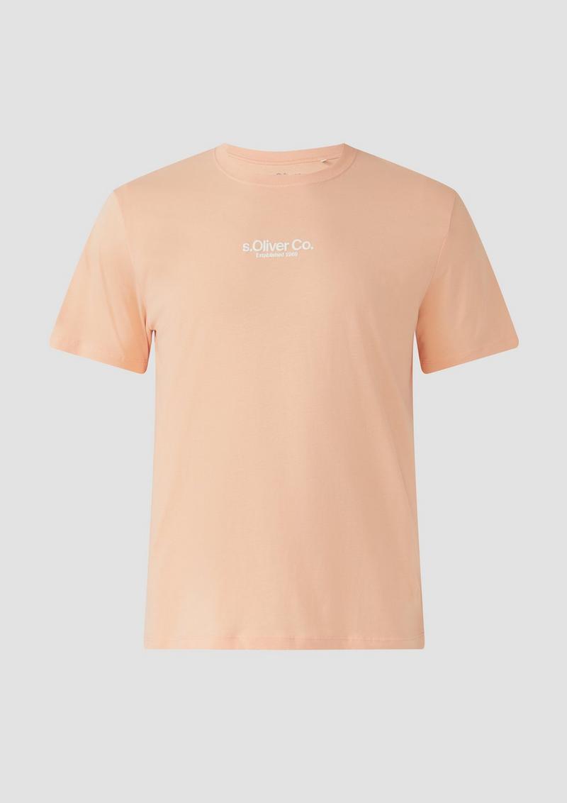 s.Oliver T-Shirt aus Baumwolle mit Logo-Print - papaya