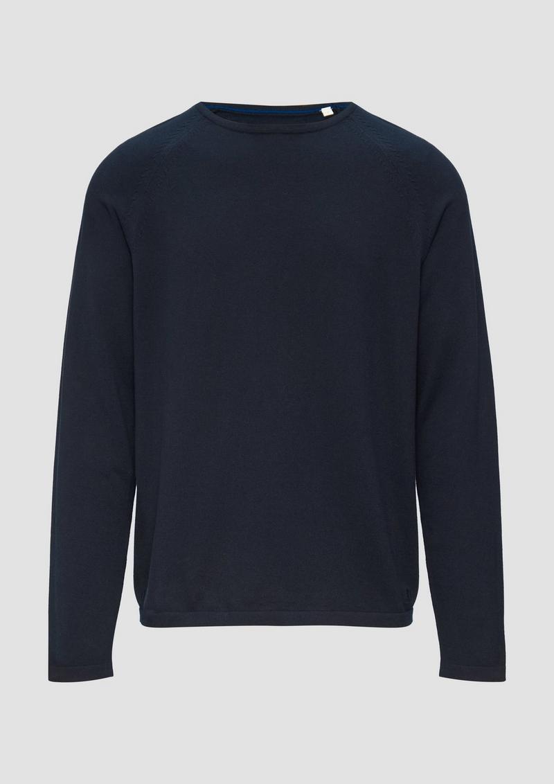 s.Oliver Feinstrickpullover mit Raglanärmeln - navy