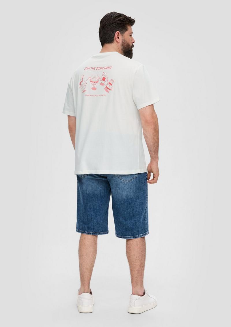 s.Oliver T-Shirt mit Grafik-Print - weiß