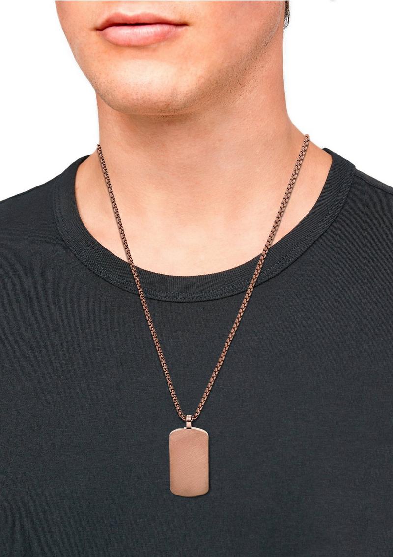 s.Oliver Dog-Tag-Kette in Kupfer - silber