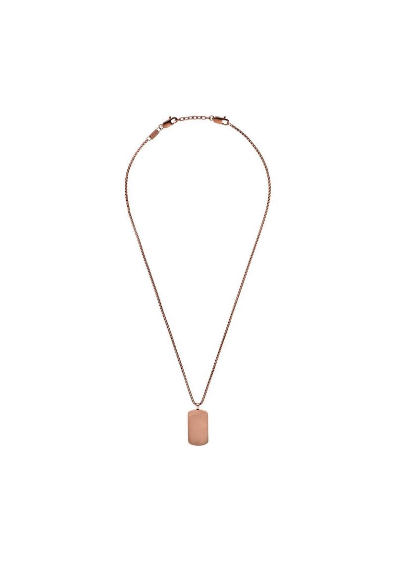 s.Oliver Dog-Tag-Kette in Kupfer - silber