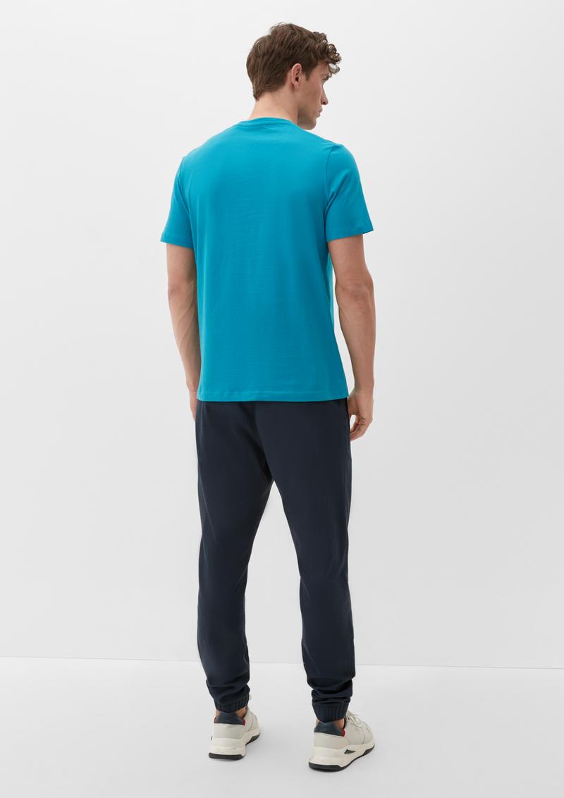 s.Oliver T-Shirt mit Logoprint - türkisblau