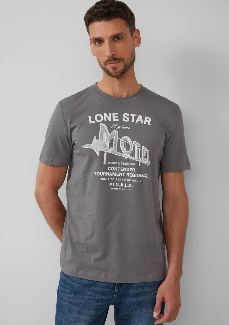 s.Oliver T-Shirt mit Artwork - grau