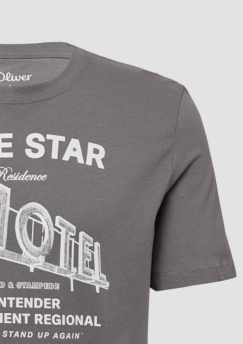 s.Oliver T-Shirt mit Artwork - grau