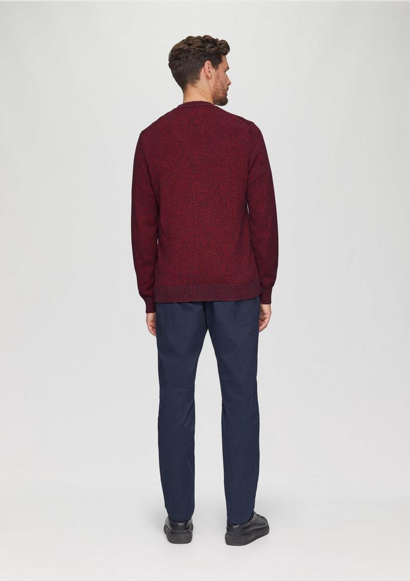 s.Oliver Strickpullover mit Logo in Melange-Optik - himbeere