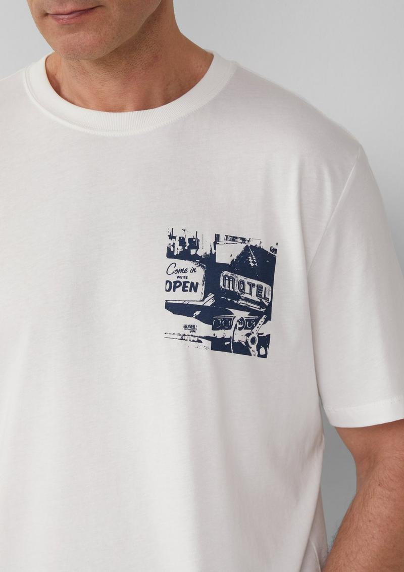 s.Oliver T-Shirt mit Artwork - weiß