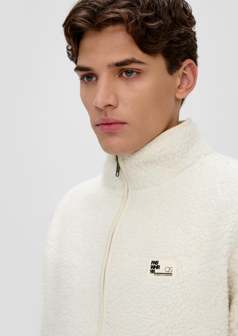 s.Oliver Sweatshirt aus Teddy - helles beige