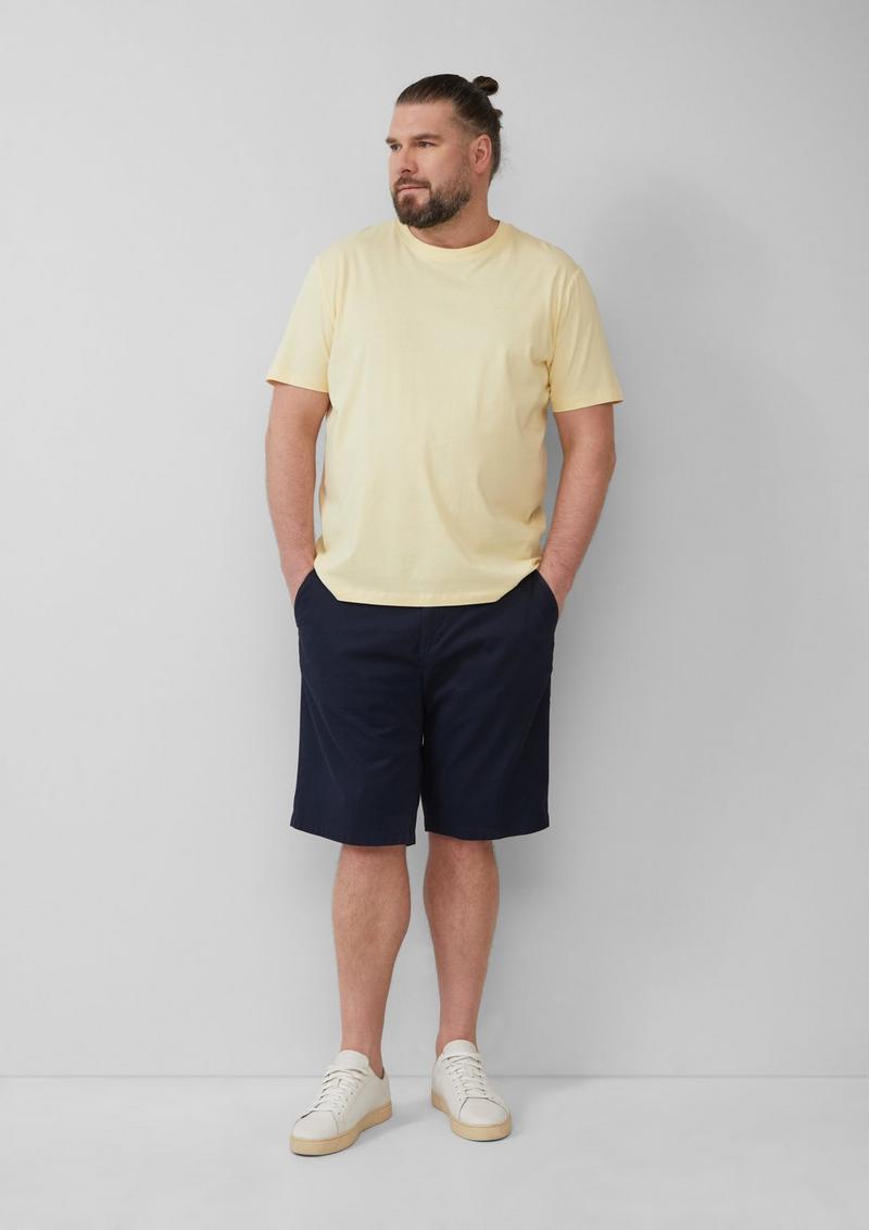s.Oliver Baumwoll-T-Shirt mit Logo-Print - hellgelb