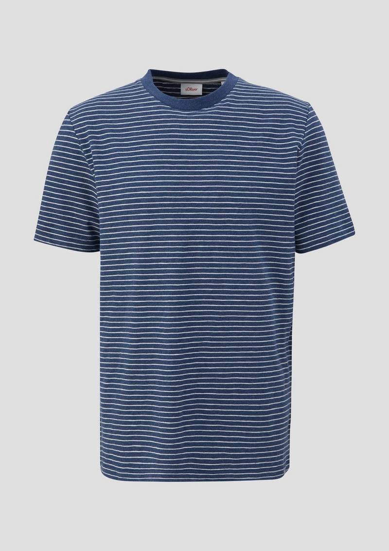 s.Oliver T-Shirt mit Rundhalsausschnitt - ozeanblau